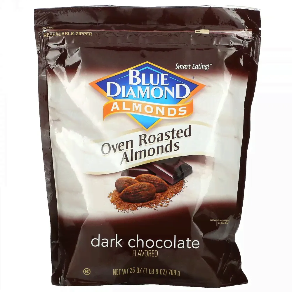 Blue Diamond, Almonds, обжаренный в духовке миндаль, темный шоколад, 709 г (25 унций)-0