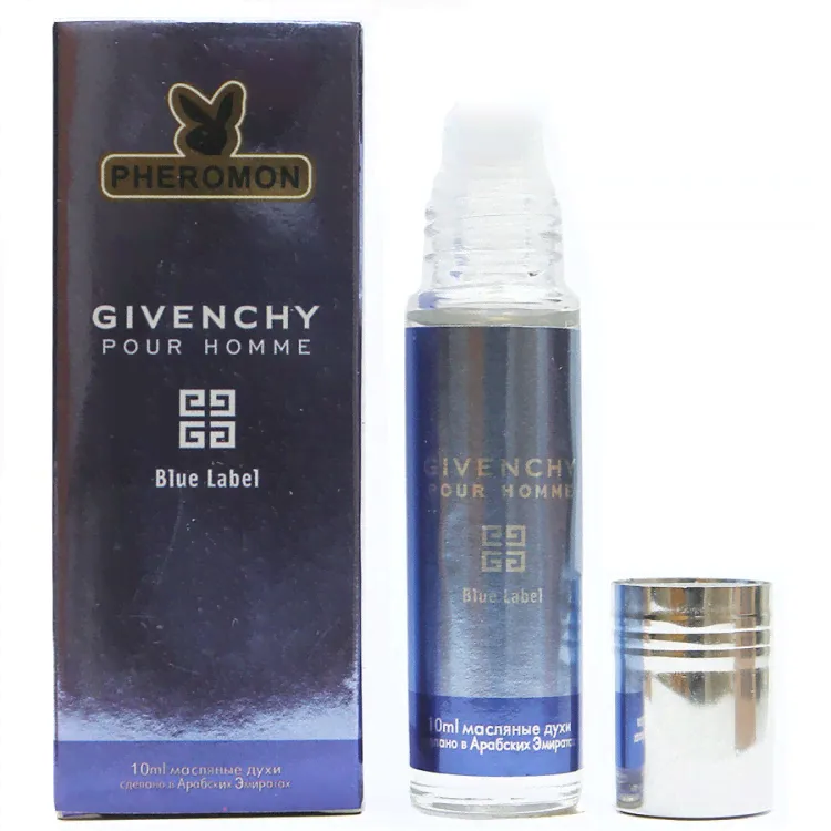 Духи с феромонами Givenchy Pour Homme Blue Label 10 ml (шариковые)-0
