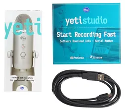 Blue Yeti Studio USB Recording Podcast Podcasting Microphone + Isolation Shield