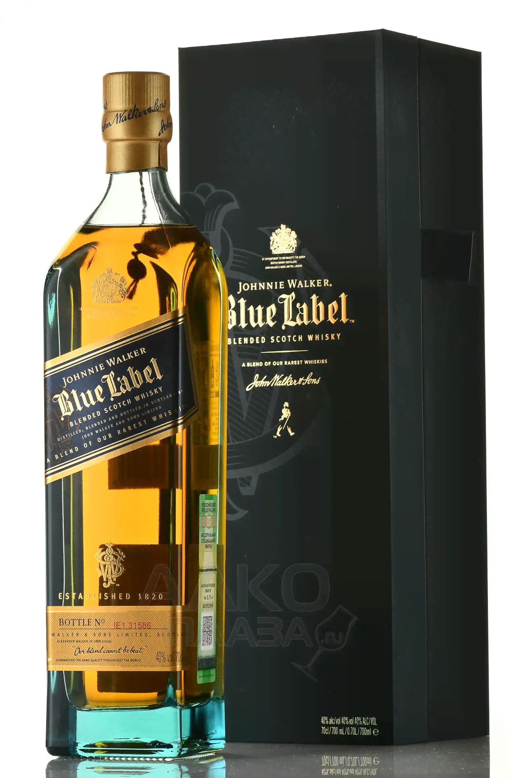 Johnnie Walker Blue Label - виски Джонни Уокер Блю Лейбл 0.7 л в п/у-0