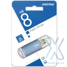 Флеш-накопитель 8 Gb Smartbuy V-Cut Blue оптом
