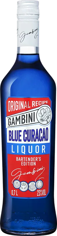Ликёр Gambini Blue Curacao KVKZ 0.7 л (Гамбини Блю Кюрасао)-0