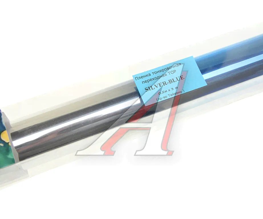 Пленка тонировочная 5-40% 0.5х3м с переходом Silver/Blue TOP-TIP-0
