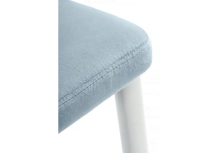 Стул на металлокаркасе Kora, light blue/white-0