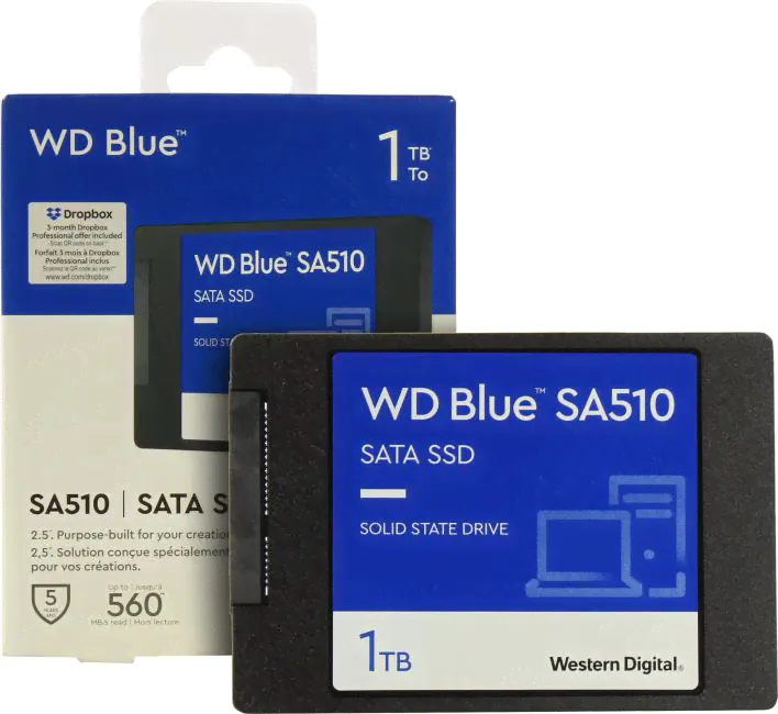 SSD 1 Tb SATA 6Gb/s WD Blue SA510 <WDS100T3B0A> 2.5" TLC-0