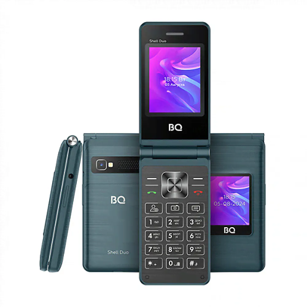 Телефон BQ 2412 Shell Duo Blue-0
