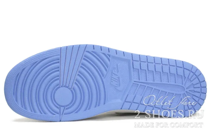 Кроссовки Nike Air Jordan 1 High White University Blue Black-1