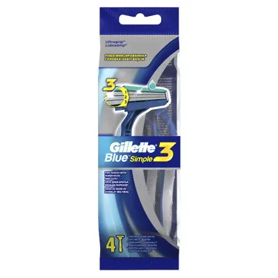 Бритвы одноразовые Blue Simple 3 4 шт