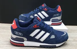 кроссовки Adidas ZX 750 Men (Dark blue/White)