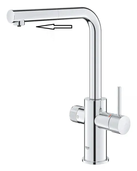 Смеситель Grohe Blue Pure Minta, 30590000, для кухонной мойки, с подключением к фильтру с питьевой водой, выдвижной излив, хром-3