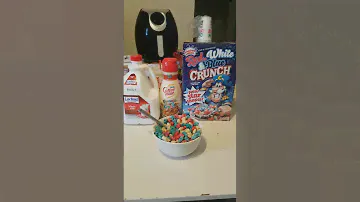 Cap'N Crunch's Red,White, & Blue STAR CRUNCH Cereal add a little creamer & it is even better Sheeesh