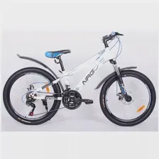 Горный Велосипед NRG Bikes GECKO 24/12 white-black-blue, 21 скорость, 2022 год