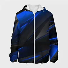 Мужская куртка 3D Blue and Black