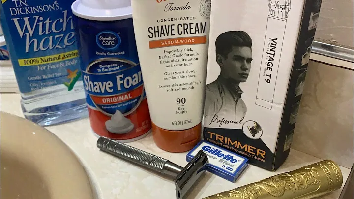 Gillette Silver Blue Razor Blade and Temu Razor shave with Cremo and Star Market shave foam