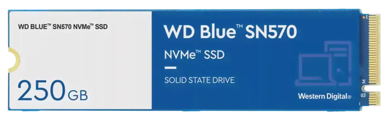 Твердотельный накопитель Western Digital SSD BLUE SN570 NVMe 250Gb M.2 2280 WDS250G3B0C, 1 year-0