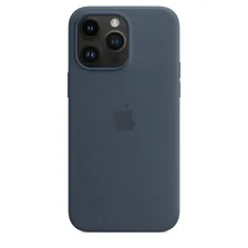 Чехол силиконовый МagSafe для iPhone 15 Pro Storm Blue с анимацией NFC, Silicone case magsafe для Айфон 15 Про грозовой синий