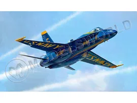 Склеиваемая пластиковая модель самолета F/A-18 Hornet ''Blue Angels''. Масштаб 1:72
