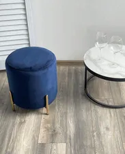 Пуф для гостиной RICE BLUVEL-86 NAVY BLUE / GOLD М-City