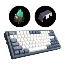 Dark Проджект Игровая клавиатура проводная KD83A Navy Blue KB-GSH-871-500004, Русская раскладка, светло-серый