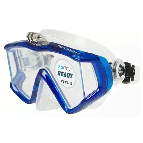 Маска Marlin BIG PANORAMIC BLUE/TRANS+ GoPro синий, размер универсальный-0