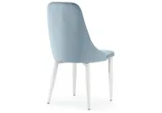 Стул на металлокаркасе Kora, light blue/white