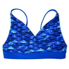 Girls Arctic Blue Reversible Bikini Top