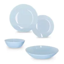 Столовый сервиз Luminarc Lillie Light Blue Лили Лайт Блю - 16 предметов. Q6884