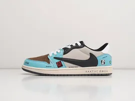 мужские кроссовки Nike x Travis Scott x Air Jordan 1 Low OG SP JACKBOYS Joint BMW M3 Blue / Grey / Black / White