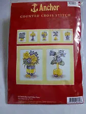 Набор для вышивания CC76096 Blue And Yellow Vases (Голубые и желтые вазы)