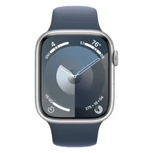 Apple Watch 9 41mm, Silver/Storm Blue Sport Band M/L