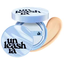 Тональный кушон с матовым финишем UNLEASHIA Babe Skin Baby Blue Cushion SPF40 PA++ 21N Fluffy (натуральный бежевый с нейтральным подтоном)