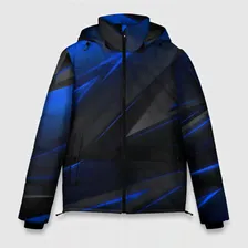 Мужская зимняя куртка 3D Blue and Black