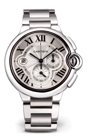 Часы Cartier Ballon Blue Silver Dial Chronograph W6920002 15243-0