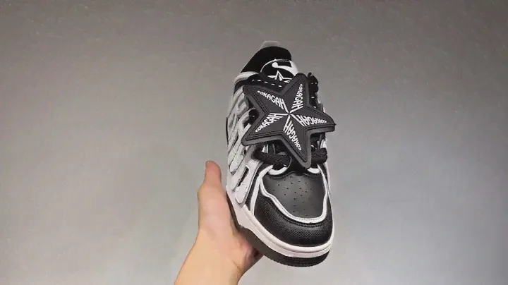 LOLD ORDER Skater 001 joint black white retro fashion skateboard shoes for men and women bread shoes