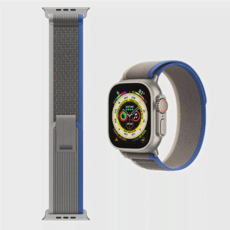 Ремешок Wiwu Trail Loop для Apple Watch 42/44/45/49мм, Blue/Grey-0