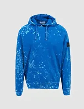 Stone Island Stone Island OFF Dyed OVD Hoodie Blue