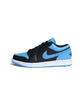Кроссовки мужские Jordan 1 Low "Black University Blue"