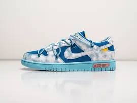 мужские кроссовки Nike SB Dunk Low x OFF-White Lot 05 of 50 Custom Blue Blue / White