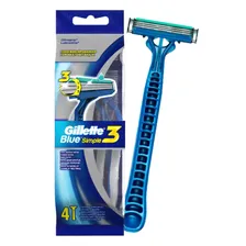 Бритвы одноразовые 4 шт BLUE Simple3 GILLETTE 80737512