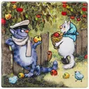подставка под горячее коллекция blue cats 10х10 см