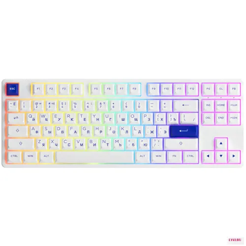 Клавиатура AKKO 5087S Jelly Purple switches (White/Blue)