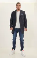 Faded Skinny Jeans - Dark Blue