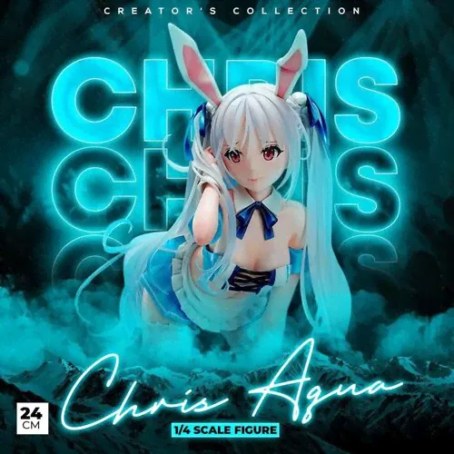 Аниме фигурка Chris Aqua Blue Ver. / 24 см голубой