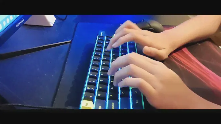 GK61 with Akko CS Ocean Blue Switches