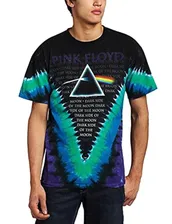 Футболки и топы для фанатов музыки Liquid Blue Pink Floyd Dark Side V Tie-Dye T-Shirt