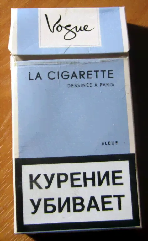 Пачка от сигарет Vogue blue (тонкие, 100 мм)