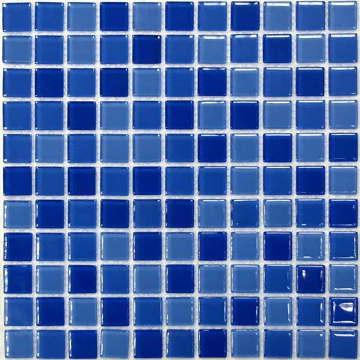Мозаика Bonaparte Blue wave-1 25x25 мм 30x30