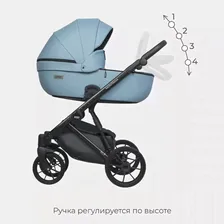Коляска 2 В 1 RIKO BASIC MONTANA ECCO 16 Blue (голубой) 5907729453115