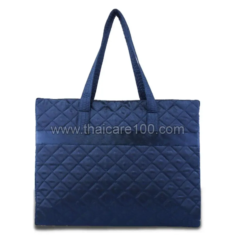 Стеганая атласная сумка с бантом NaRaYa Dark Blue (800.00 г)-3