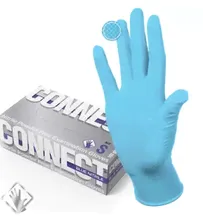 перчатки нитриловые connect blue nitrile s (50 пар), top glove малайзия